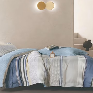 TENCEL 40支100%純天絲加大七件式鋪棉床罩組  慕無蘇綠  加大