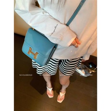 基礎款高腰寬松闊腿針織短褲女春夏新款百搭松緊腰A字直筒休閑褲