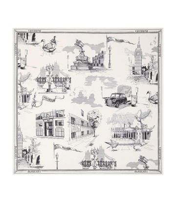 Burberry Silk London Landmarks Scarf