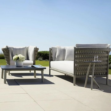 優樂悅~戶外藤編沙發組合陽臺設計師樣板間酒店露天庭院花園桌椅戶外家具