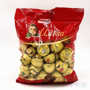 ✨24H出貨✨俄羅斯進口原裝愛蓮巧牌焦糖味巧克力大頭娃娃半球布丁糖果 零食