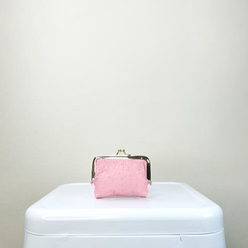 【M2nd】凱絲鴕鳥口金零錢包(粉-T73A)