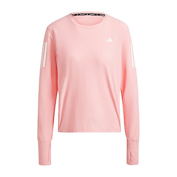 Adidas OTR B LS IV5412 女 長袖上衣 休閒長袖 運動上衣 慢跑 訓練 健身 拇指洞 反光 粉橘