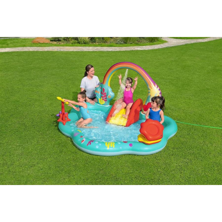 Disney Little Mermaid Inflatable Kids Water Play Center Outdoor Summer Po