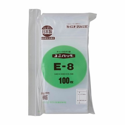 ユニパック　  E-8(140X100MM)100マイ 25-3695-04 1入り