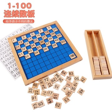 兒童算數教具 兒童1-100數字連續板 蒙氏蒙特梭利幼兒園早教啟蒙數學算術玩教具【MJ10633】