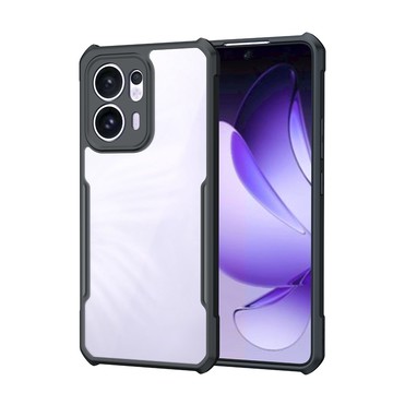 XUNDD 軍事防摔 OPPO Reno13 F 鏡頭全包覆 清透保護殼 手機殼(夜幕黑)