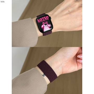 【免運下殺】適用APPLE WATCH錶帶 春櫻星光色單圈彈力錶帶 iwatch錶帶 SE 41mm 44mm 40m