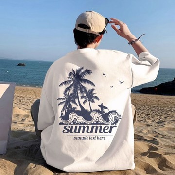 【隔日到貨】280g純棉短袖t恤男夏季新款美式复古oversize半袖上衣男生衣服潮牌印花t恤學生大尺碼短袖上衣男