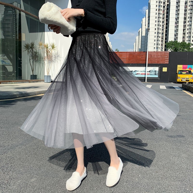 芽風 めふう マツオインターナショナル 変形メッシュロングスカート