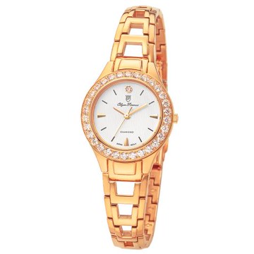 【Olym Pianus奧柏】璀璨雅致晶鑽腕錶 24591DLR 白面