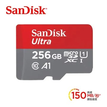 SanDisk Ultra microSDXC UHS-I (A1) 256GB 記憶卡150MB/s