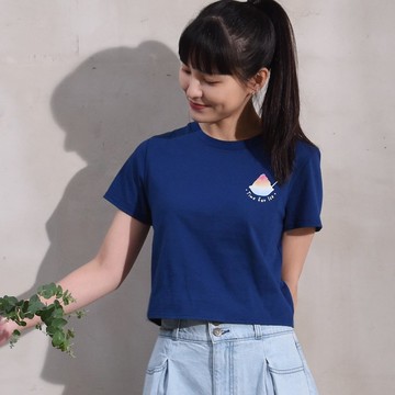 【台灣小吃系列Tee】剉冰。流行短版2色選擇。中磅細纖純棉