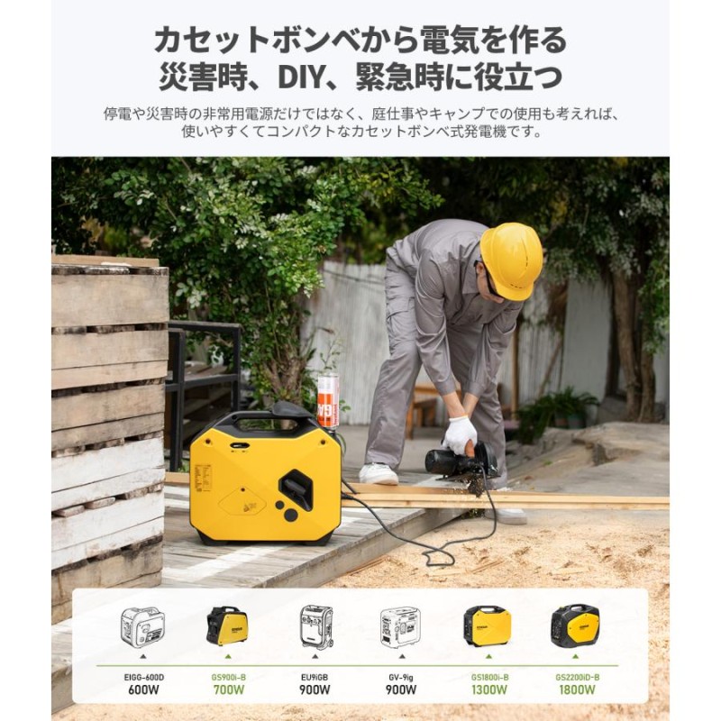 44,900円最安値に挑戦中／ EENOUR インバーター発電機 GS900i-B 0.7kVA