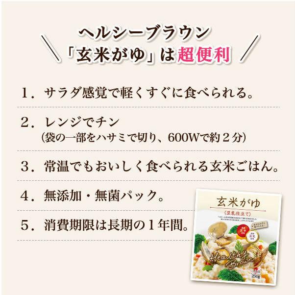 ヘルシーブラウンまとめ買い 玄米がゆ 250g 〈豆乳仕立て〉３０個入り 国産玄米・国産豆乳使用