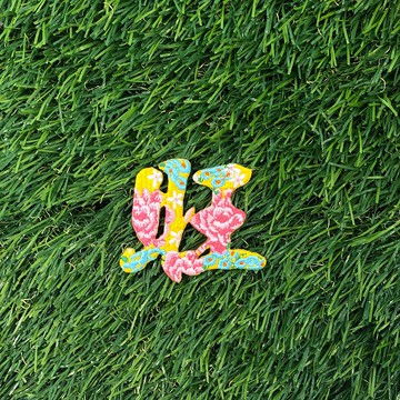 【花卉文字刺繡布貼】旺