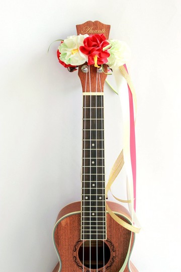 烏克麗麗配件 夏威夷熱帶花 緞帶 雞蛋花 烏克麗麗背帶