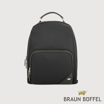 【BRAUN BUFFEL 德國小金牛】台灣總代理 瑪普爾 大後背包-黑色/BF837-73-BK