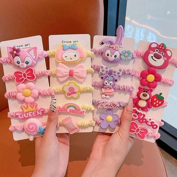 可愛髮圈🎀 頭繩兒童皮筋兒扎頭髮ins可愛多巴胺皮筋小女孩別針皮套彈