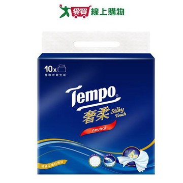 Tempo奢柔無香4層抽取式衛生紙80抽x10包 【愛買】