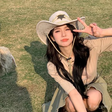 🔥臺灣出貨🔥【2360人好評】西部牛仔帽子女夏季防曬大簷顯臉小騎士帽男複古沙灘海邊太陽帽潮