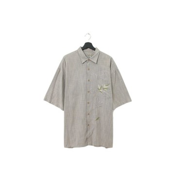 Back to Green-夏威夷襯衫 彩色嫩竹 刺繡ht-18/vintage shirts