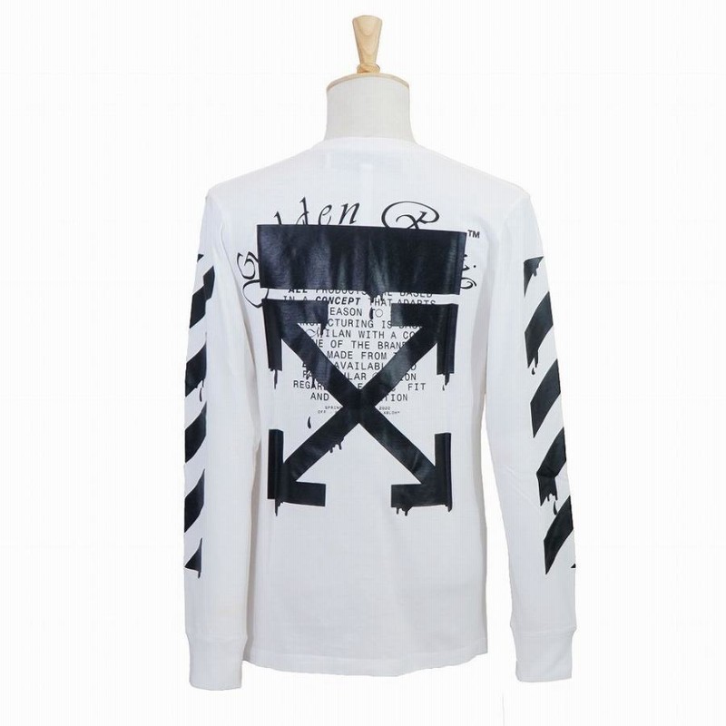 オフホワイト ロンT DRIPPING ARROWS LONG SLEEVES TEE OMAB001R201850050110 ドリッピングアローズ  長袖 メンズ OFF-WHITE | LINEブランドカタログ