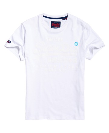 跩狗嚴選 極度乾燥 Superdry 經典 Logo 純棉短袖 上衣 T恤 白T 運動風 全白 素T 光學白 T21