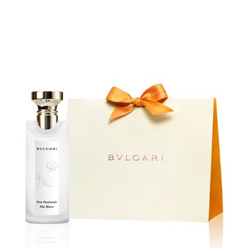 【BVLGARI】寶格麗白茶中性淡香水75ML+白茶中性香氛身體乳7ML