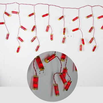 35燈鞭炮冰條燈+IC，春節/過年/燈籠/過年佈置/兔年/掛飾/吊飾，X射線【Z080009】