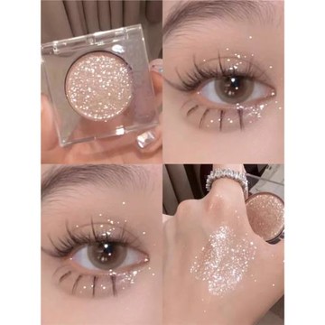 小紅書牛郎織女單色眼影細閃粉珠光提亮晶晶月光爆閃高光品牌平替