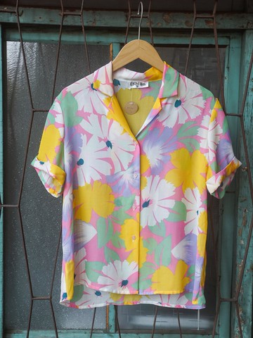 純情百貨行 Vintage 古著襯衫  LS65 夏日粉襯衫