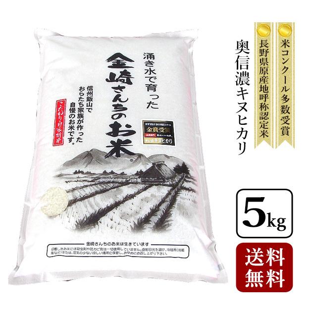 お米 5kg 奥信濃キヌヒカリ 令和5年産 新米 長野県飯山