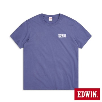 EDWIN 男款 手繪風格基本短袖T恤(灰藍色)