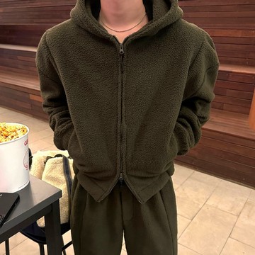 正韓日常款保暖重磅抓絨休閒套裝 連帽外套 休閒寬褲 4色 YUPPIE 預購商品 0202