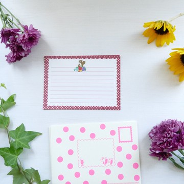 A6尺寸信紙信封組 松鼠與水果