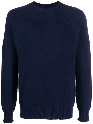 Jil Sander - crew neck cashmere jumper - men - Cashmere - 50 - Blue