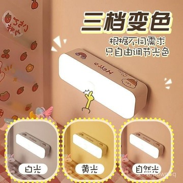 🔥臺灣出貨🔥LED磁吸小夜燈臥室睡眠充電床頭床頭燈家用床上臺燈宿捨usb亮酷斃asdad123