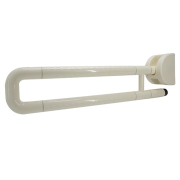 綠舍家居 ABS可掀式防滑安全扶手U型 ABS加厚外層 不鏽鋼內管  60 x 13cm  白色  1個