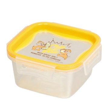 珍珠金屬 方形儲物盒 WD-9054 小型  松鼠兄弟 黃色  1個