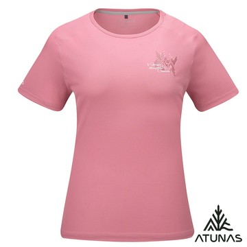 【ATUNAS 歐都納】女款POLARTEC POWER DRY短袖T恤A1TS2504W杏桃粉