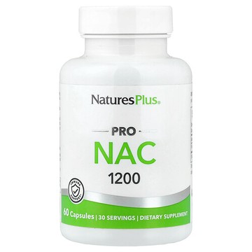 NaturesPlus, Pro，NAC 1200，60 粒膠囊（每粒膠囊 600 毫克）