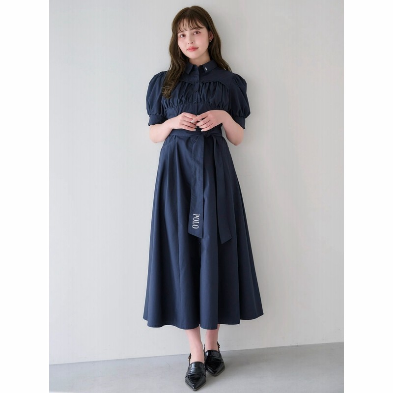 dazzlin POLO コルセットスウィッチングシャツワンピース セール】【POLOBCSコラボ】コルセットスウィッチングシャツ