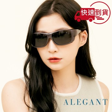 【ALEGANT】輕奢時尚葡茶紫透氣方框全罩式防滑彈力鏡腳寶麗來偏光墨鏡/外掛式UV400太陽眼鏡/包覆套鏡