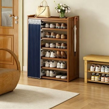匠俱 入戶夢鞋櫃70x23x98cm 楠竹鞋架 防塵大容量鞋架 多層家用玄關櫃 簡易收納櫃 多功能置物架