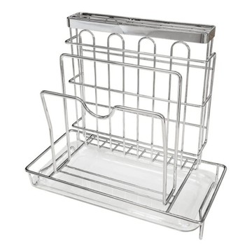 CAXXA 凱撒 不銹鋼鍋蓋砧板鍋蓋架/砧板架/刀具架 附瀝水盤  1個  銀色