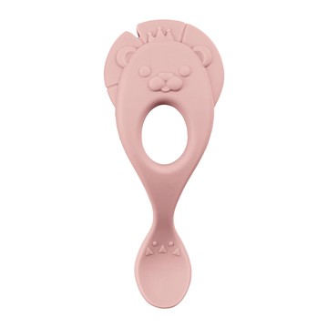 MOTHER-K - 鉑金矽膠學習湯匙(4m+)-粉獅