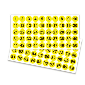 1-100數字貼紙 1公分/2.5公分 數字貼紙 貼紙 標示貼紙 直播貼紙 號碼貼紙 標籤貼紙 記號貼紙 賣家必備貼紙
