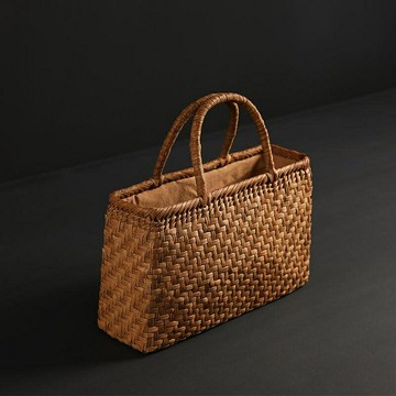 野葡萄藤包精編手提茶服配飾草編茶具收納包海邊度假沙灘時尚高檔