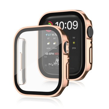 蘋果防水殼 電鍍防水殼 一體式保護殼 適用 Apple Watch 11 10 9 8 SE 7 6 防水錶殼 防水殼